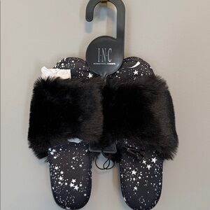 INC Black Starry Slippers
